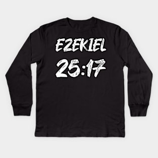 Ezekiel 25:17 Text Typography Kids Long Sleeve T-Shirt